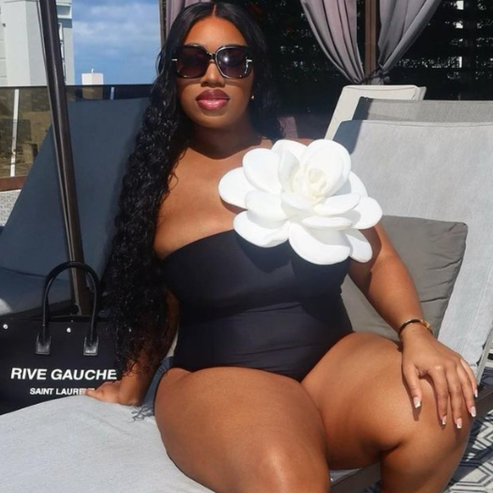 3d Flower Swimsuit View 2